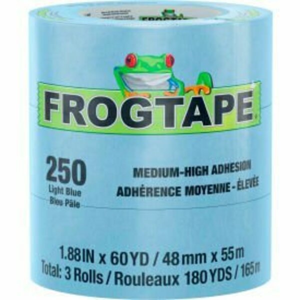 Shurtech Brands FROGTAPE Performance Grade Masking Tape, 3in Core, 1.9in x 60 yds, Light Blue, 8PK 105329